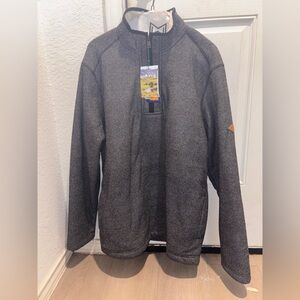 Orvis men’s Sherpa lined 1/4 zip pullover sz large NWT